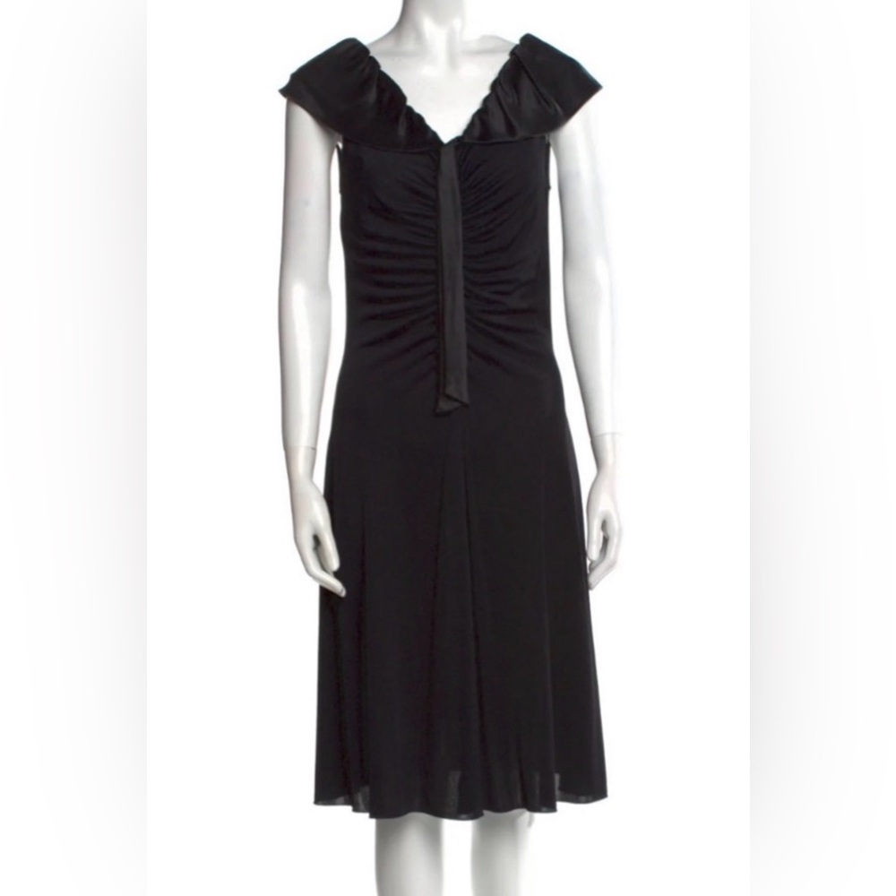 Vintage Moschino Cheap and Chic Ruched Little Black Dress
